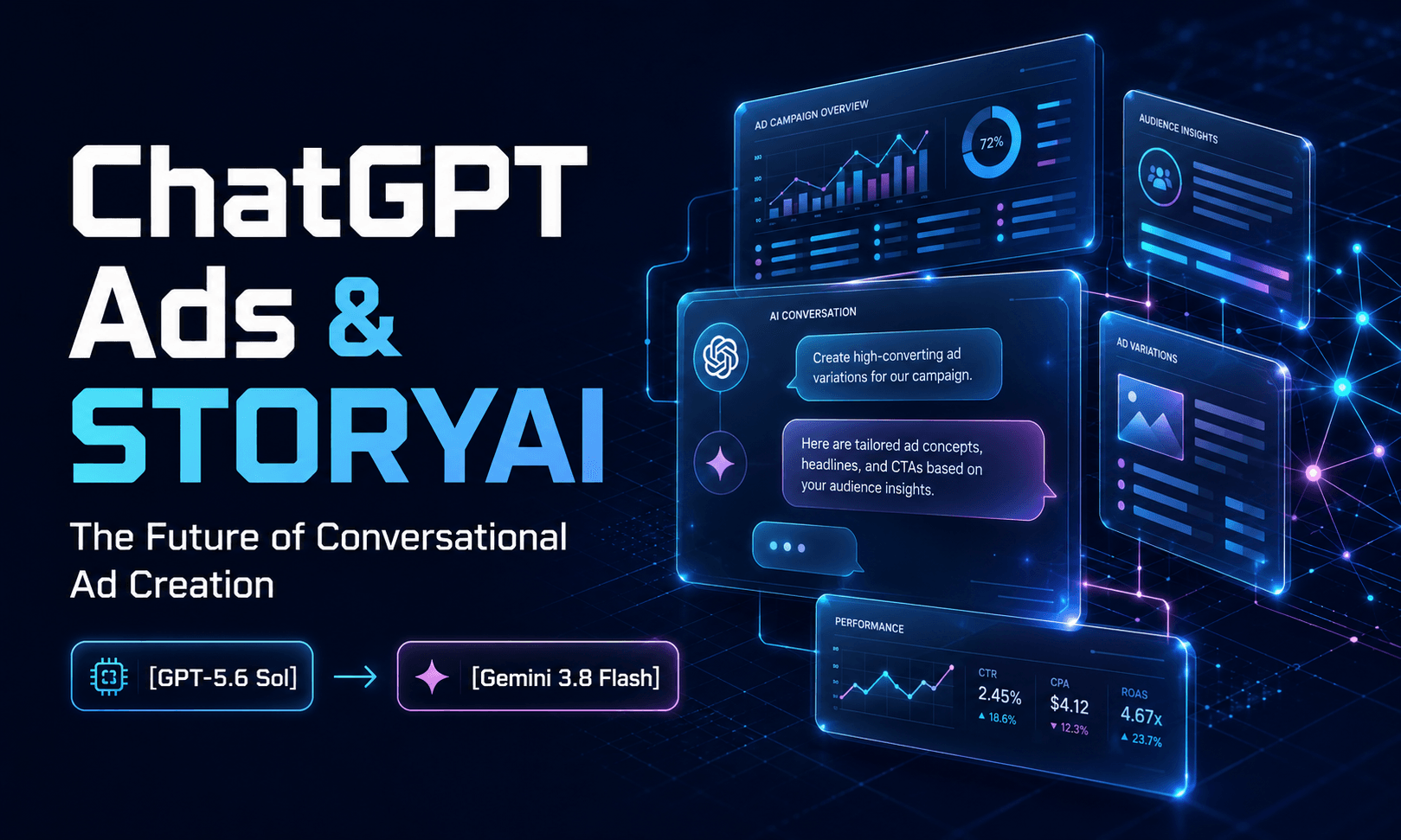  GPT-5.6 Solで書いた記事をGemini 3.8 Flashで書き直してみた：ChatGPT Ads急成長とSTORYAIの生存戦略