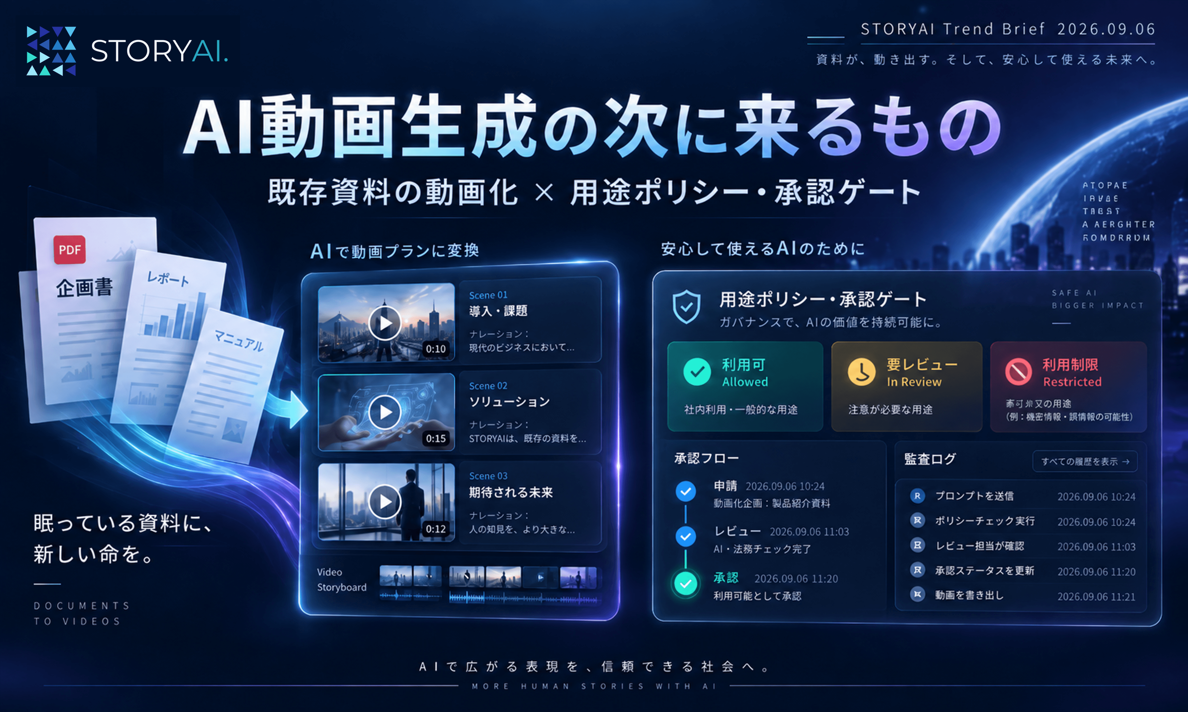 AI動画生成の次に来るもの――「既存資料の動画化」と「用途統制」から考えるSTORYAIの次の一手